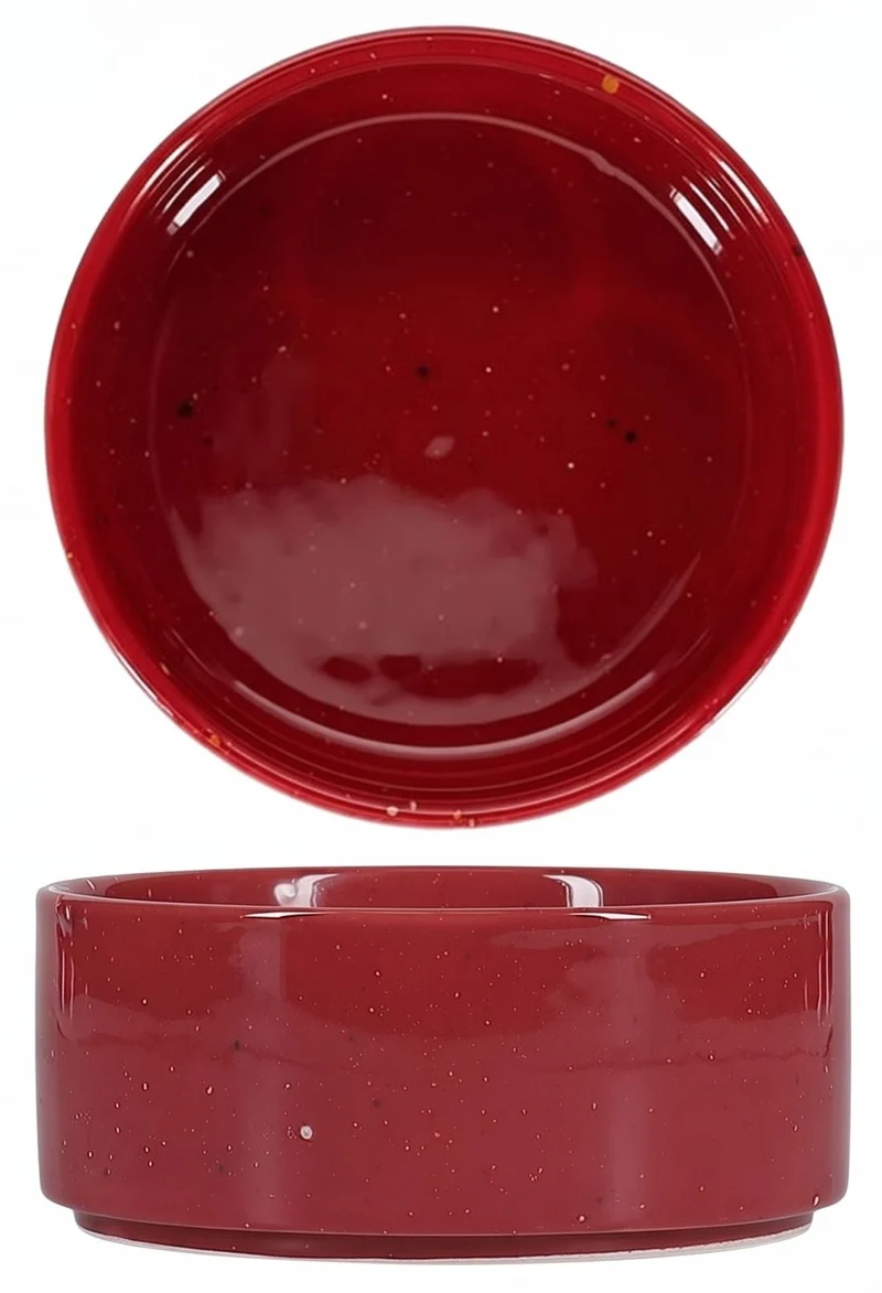 ONA Geschirrset Fika Burgundy 12-teilig / 4 Personen - 4 Speiseteller, 4 Frühstücksteller und 4 Schalen