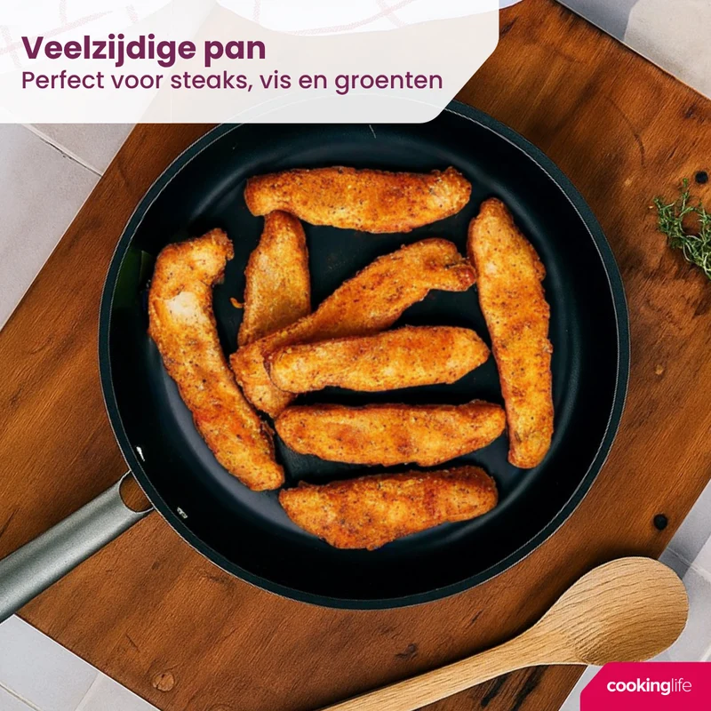 Cookinglife Bratpfannenset ProForge Ø 24 und 28 cm – geeignet für alle Wärmequellen – keramische Antihaftbeschichtung