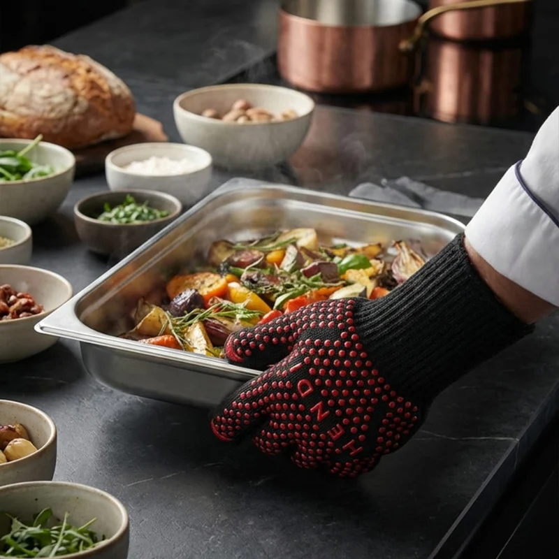 Hittebestendige ovenhandschoenen