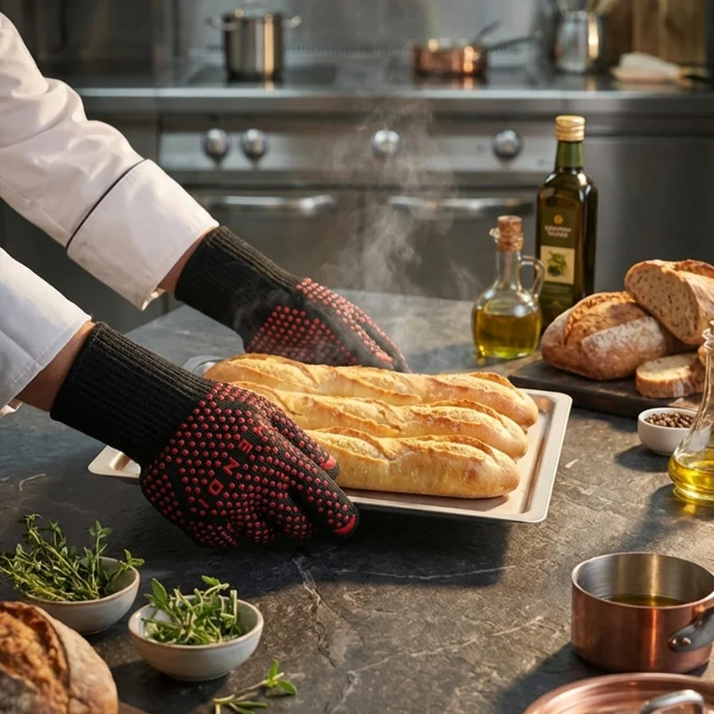 Hittebestendige ovenhandschoenen