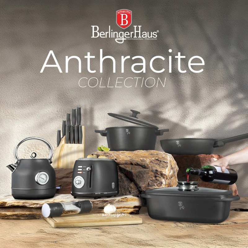 BerlingerHaus Smoothie-Maker to Go Matt Anthrazit - Inklusive 2 Becher - 320W