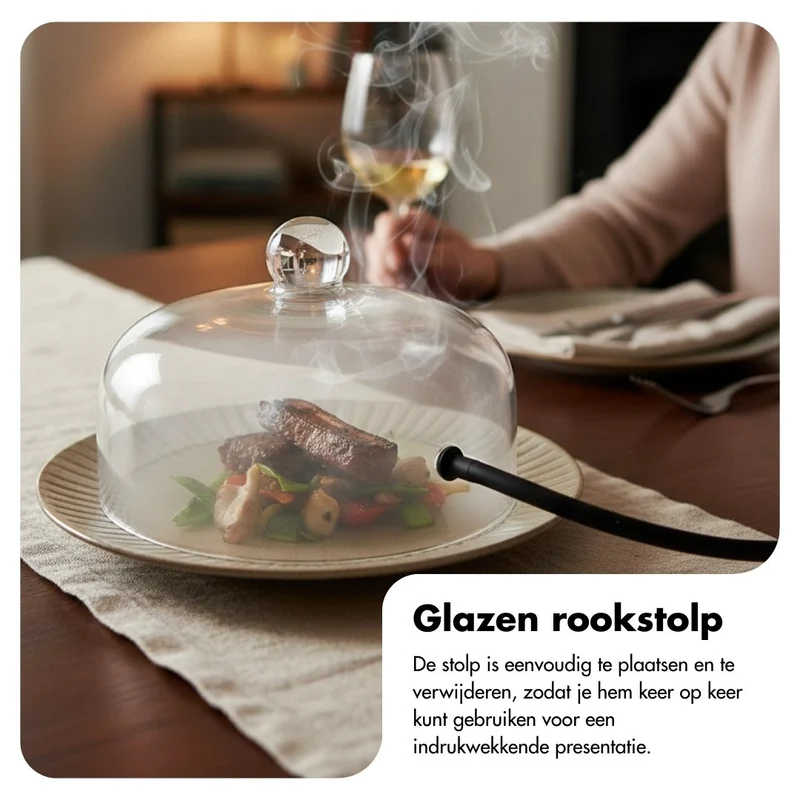 Glazen rookstolp