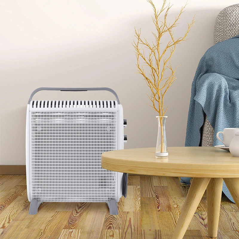 Duronic HV180 Elektroheizung, Konvektor Heizkörper mit 2000W, flaches Heizgerät mit Tragegriff, kleine energiesparende Elektro-Heizung mit 2 Stufen