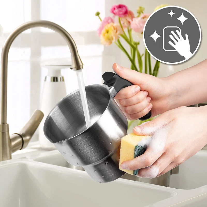 Duronic MF500 BK elektrischer Milchaufschäumer, 500 ml Behälter Milchaufschäumer Induktion, automatischer Milchschäumer, heißer und kalter Milchschaum für Kaffee, Latte, Cappuccino und Kakao, Schwarz
