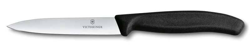 Victorinox Gemüsemesser-Set Swiss Classic Schwarz 2-teilig - Wellenschliff & Glatt Gemüsemesser