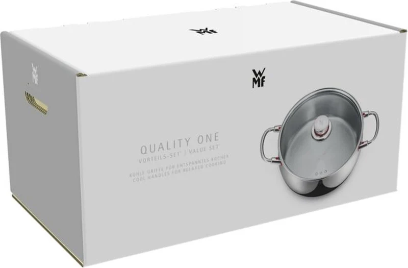 WMF Quality One Topfset – Edelstahl – 5-teilig – Stielkasserolle ø 16, 20, 20 und 24 cm sowie Stielkasserolle ø 16 cm