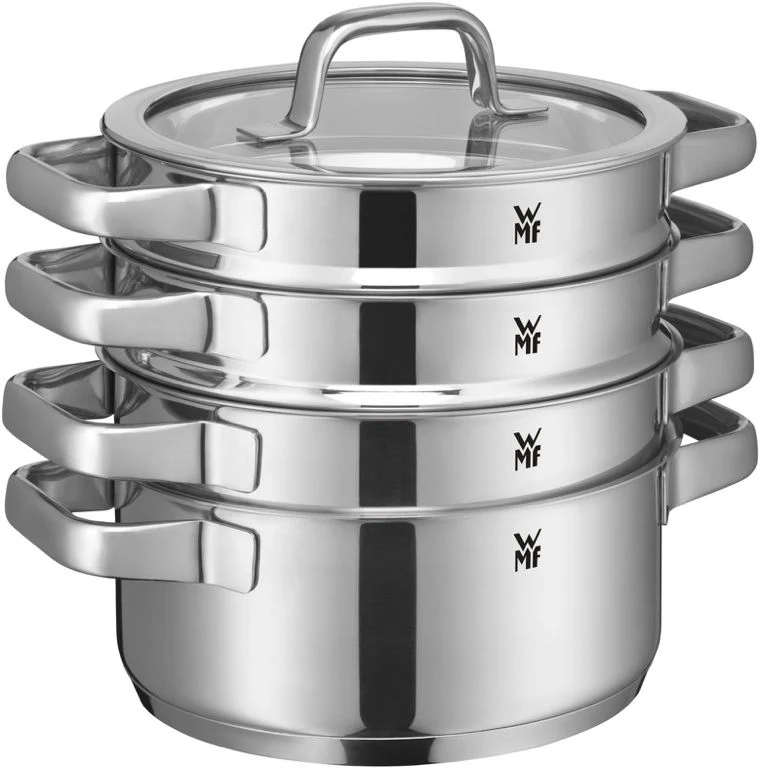 WMF Topfset Compact Cuisine - 5-teilig - Inklusive GRATIS Cookinglife Kochgeschirr Set - Kochtopf ø 16, 16, 20 und 20 cm sowie Stielkasserolle ø 14 cm