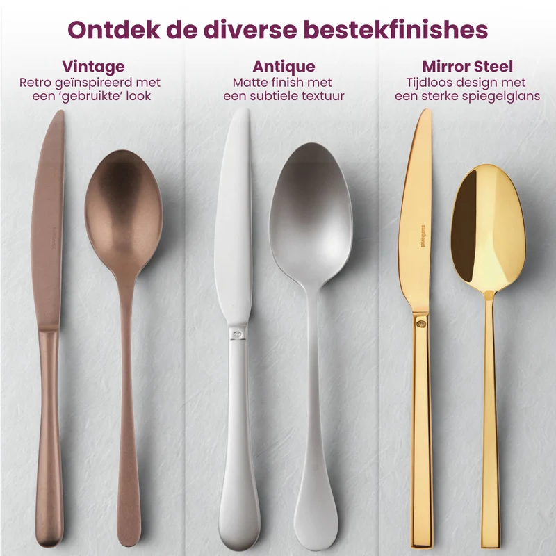 Sambonet Besteckset Rock - Schwarz - 36-teilig / 6 Personen