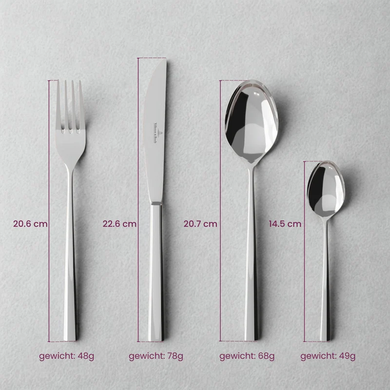 Villeroy & Boch Besteckset Couvert Piemont - 18/10 - 4-teilig