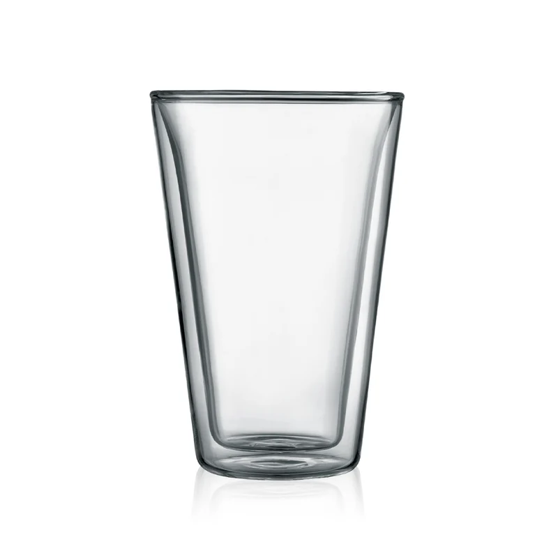 Bodum Doppeltwandige Latte Macchiato Gläser Kanne - Patentiertes Ventil - 400 ml - 2 Stück