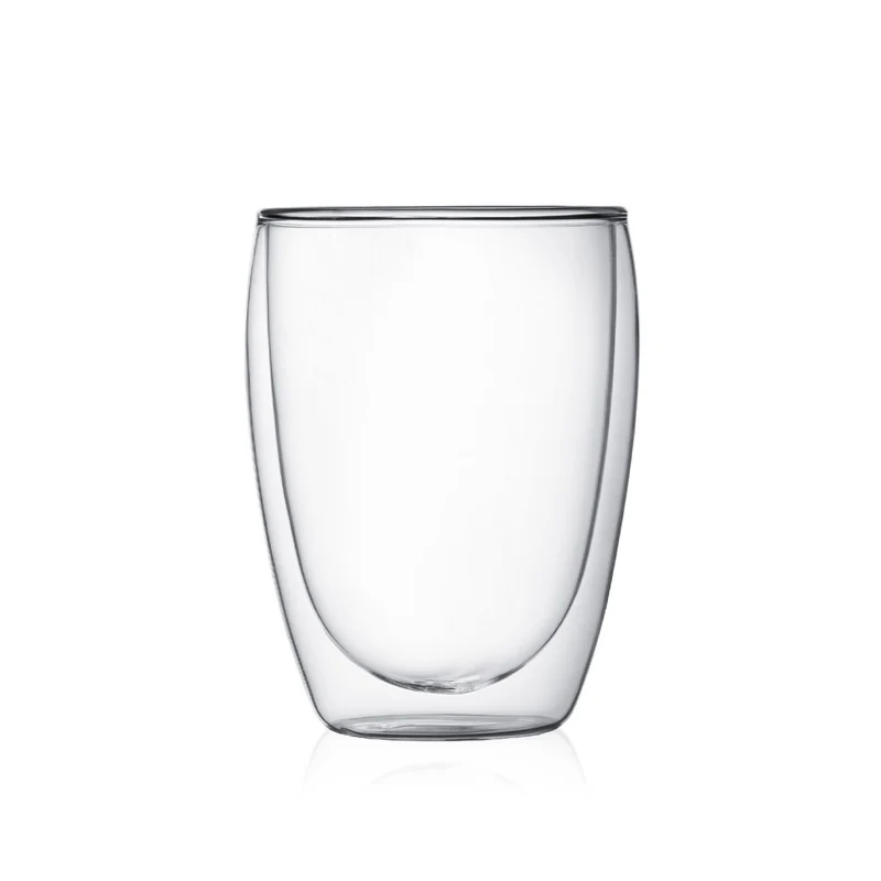 Bodum Doppeltwandige Kaffee- und Teegläser Pavina - Patentiertes Ventil - 350 ml - 6 Stück
