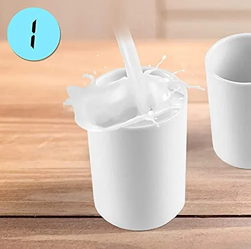 Duronic P8YM2 Joghurtbecher | Ersatzbecher für Duronic Joghurtbereiter | Fassungsvermögen 125 ml | 8 Keramikbecher mit Deckel | Passend zu Duronic YM1 und YM2 Joghurtmaschinen | Weiß