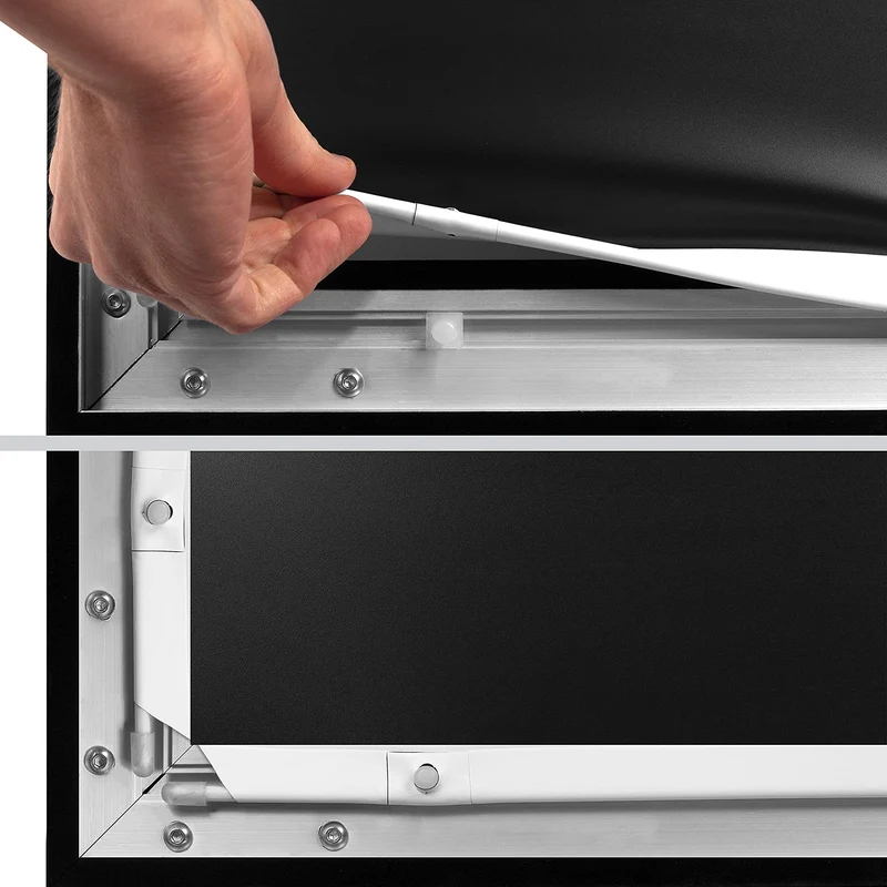 Duronic FFPS92 Leinwand | 16:9 Beamer Screen | 92 Zoll | 203 x 114 cm | Projektorleinwand für Wandmontage | Heimkino mit 4K Full HD 3D | Projektionsleinwand für Gaming, Büro, Präsentationen, Schule