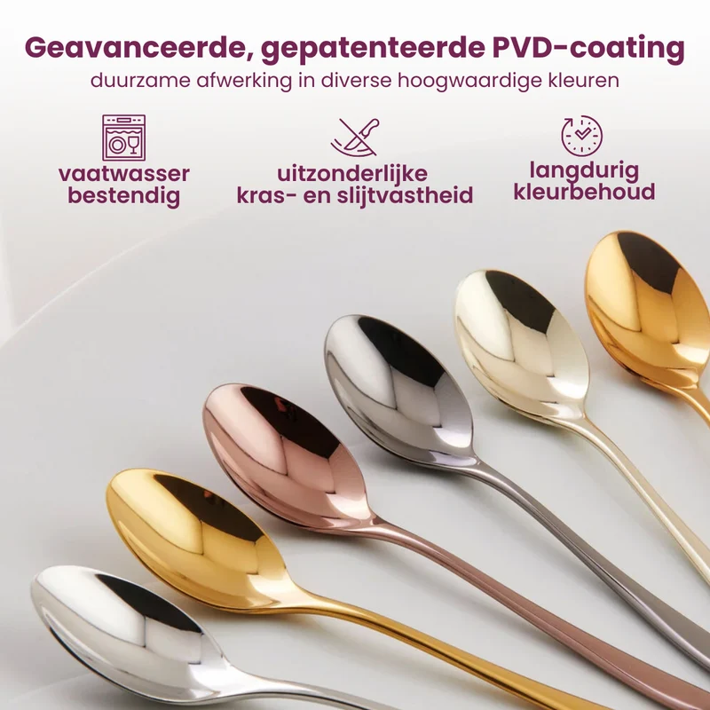 Sambonet Besteckset Linear - Schwarz - 24-teilig / 6 Personen