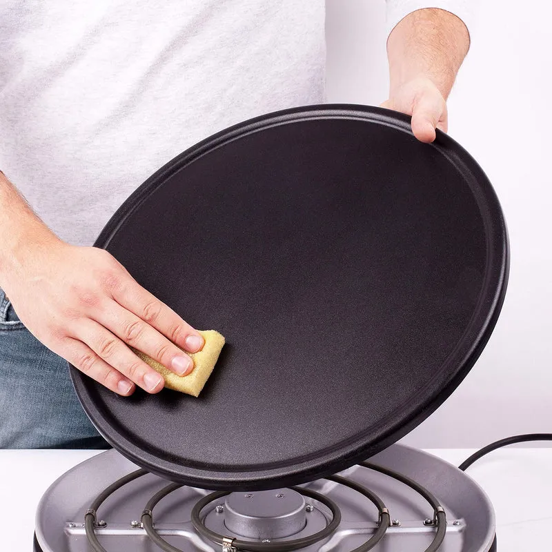 Duronic PM152 Crepesmaker, Crepes-Eisen für 37 cm XXL Crêpes, Tortillas Galettes Burritos Tacos Maker, Fiesta Elektrogrill mit Zubehör, Grillplatte mit stufenloser Temperatureinstellung, 1500 W