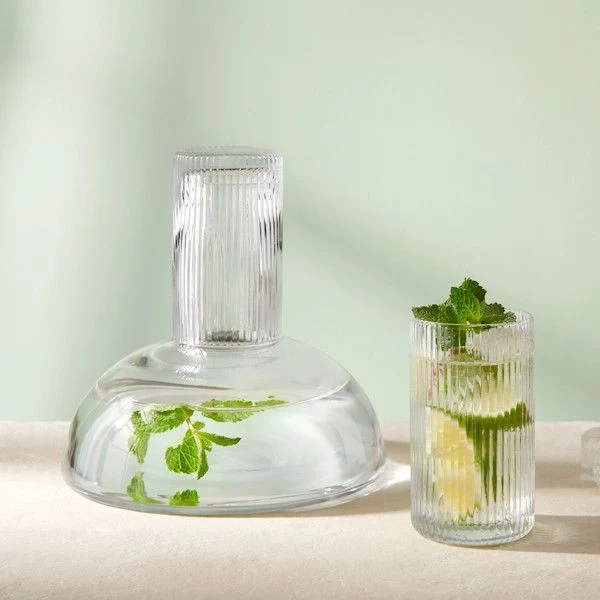 ASA Selection "juna" Karaffe mit Trinkglas, clear