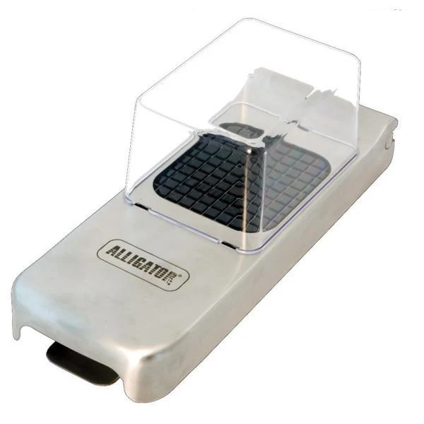 Cortador de patatas y verduras de inox con tres cuchillas y recogedor Alligator