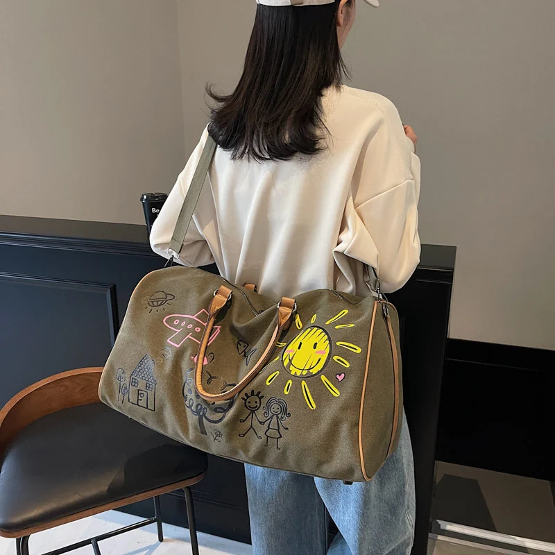 Verspielte Grafik Wochenend-Duffle-Tasche Karnz