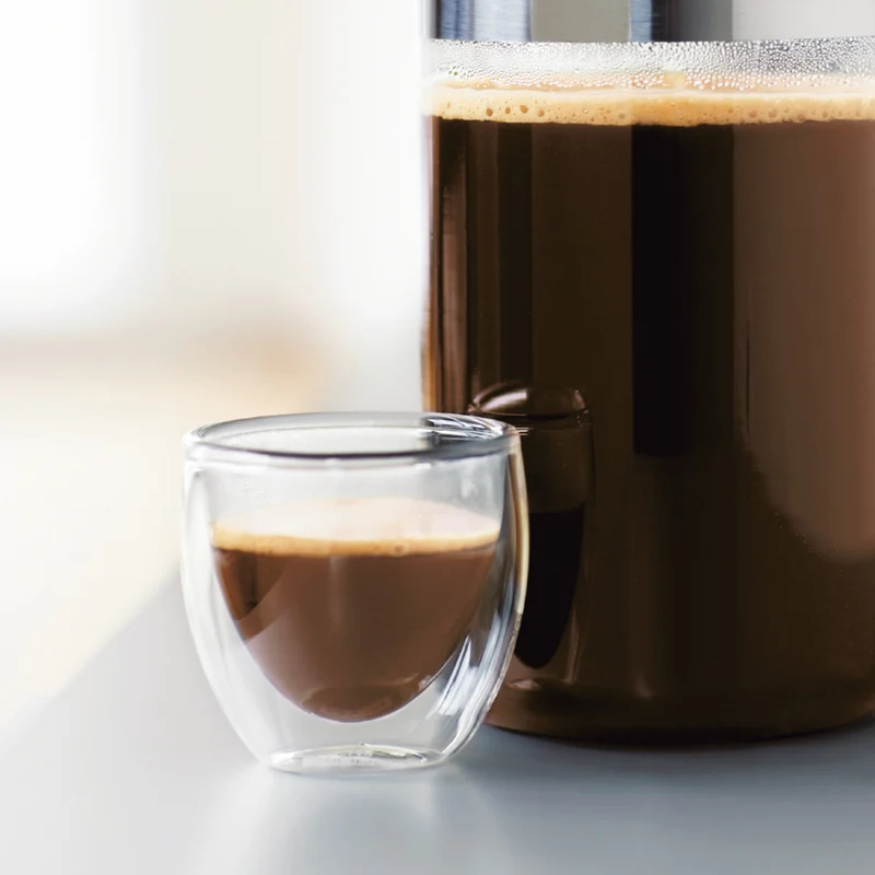 Bodum Doppelwandige Espressogläser Pavina - Patentiertes Ventil - 80 ml - 6 Stück