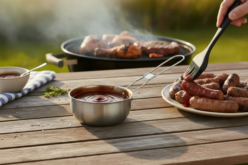 Cookinglife Spareribs Komplett BBQ Set - Mit Rub, Halter, Saucepfanne & Metzgerpapier