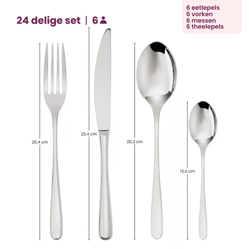 Sambonet Besteckset Taste - Gold - 24-teilig / 6 Personen
