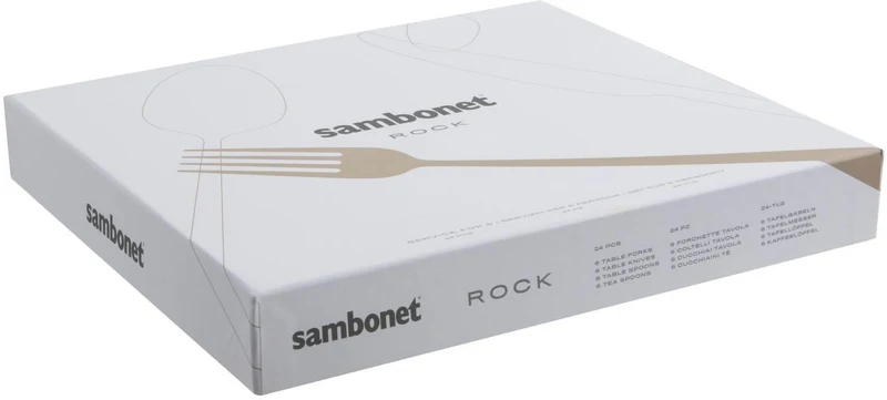 Sambonet Besteckset Rock - Schwarz - 24-teilig / 6 Personen