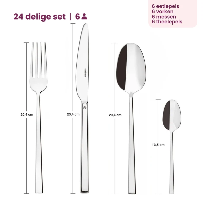 Sambonet Besteckset Rock - Gold - 24-teilig / 6 Personen