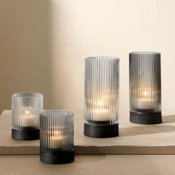 ASA Selection "juna" Windlicht mit Porzellanfuß 9,6cm, clear