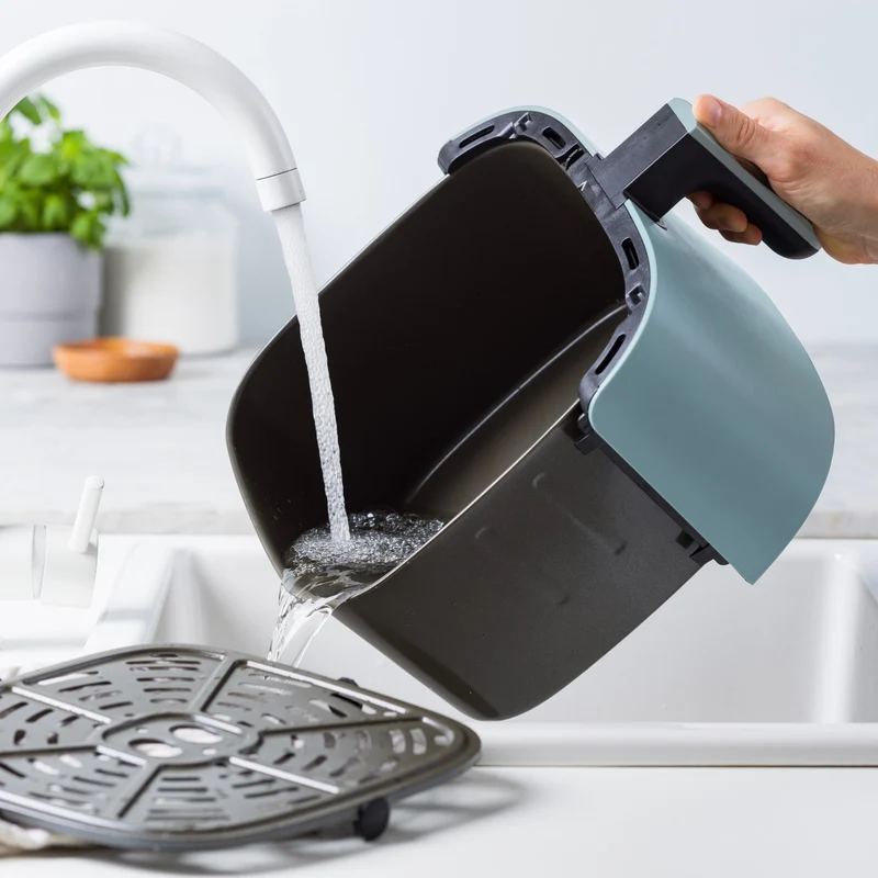GreenPan Heißluftfritteuse Bistro XXL - Smokey Blue - 7.2 Liter - PFAS-frei