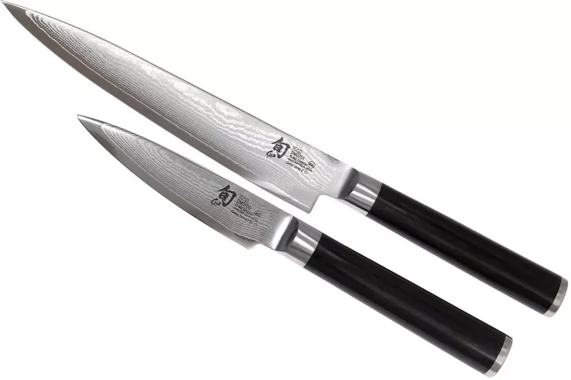 Kai Shun Classic Messerset - 32-lagiger Damaststahl - (Büromesser + Universalmesser) 2-teilig - DMS-210