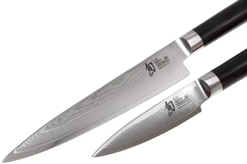 Kai Shun Classic Messerset - 32-lagiger Damaststahl - (Büromesser + Universalmesser) 2-teilig - DMS-210