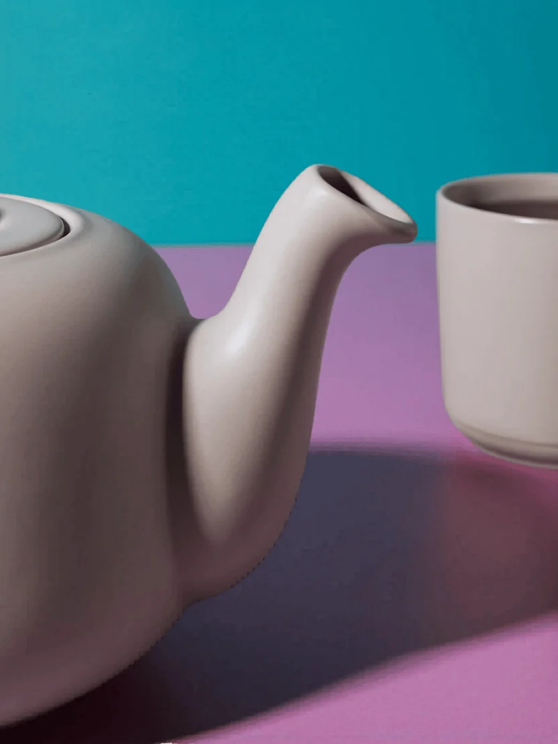 La Cafetiere Teekanne Classic Latte / Creme 1,2L - Steingut - spülmaschinenfest