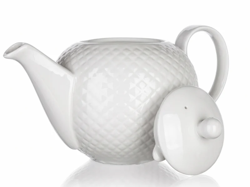Cookinglife Teekanne Diamond Porzellan 900 ml Weiß - spülmaschinenfest