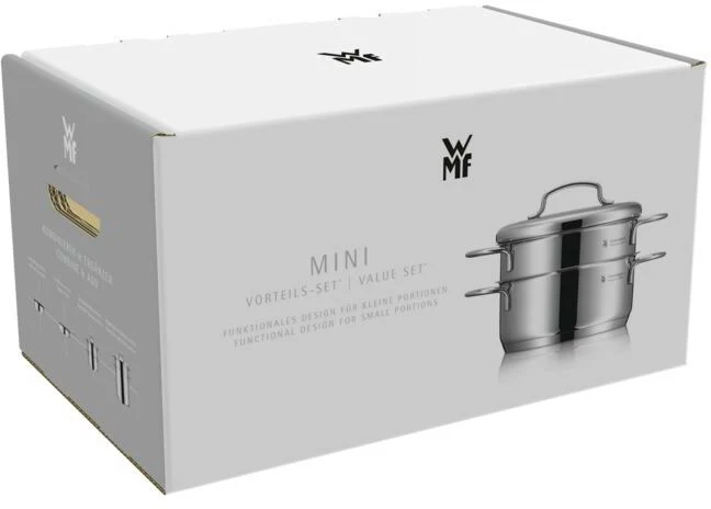 WMF Mini-Topfset – 5-teilig – Stielkasserolle ø 16, 20, 20 und 24 cm sowie Stielkasserolle ø 16 cm