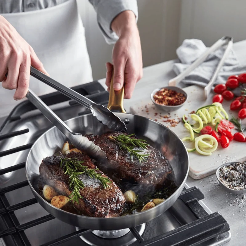 GreenPan Topfset Padova Reserve 5-teilig - Triply Edelstahl - Kochtöpfe ø 20, 24 cm, Stieltopf ø 18 cm & Bratpfanne ø 20 & 28 cm