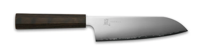 Yaxell Santokumesser Hana 16,5 cm – 3-lagiger Edelstahl – dunkelbrauner Pakkaholzgriff