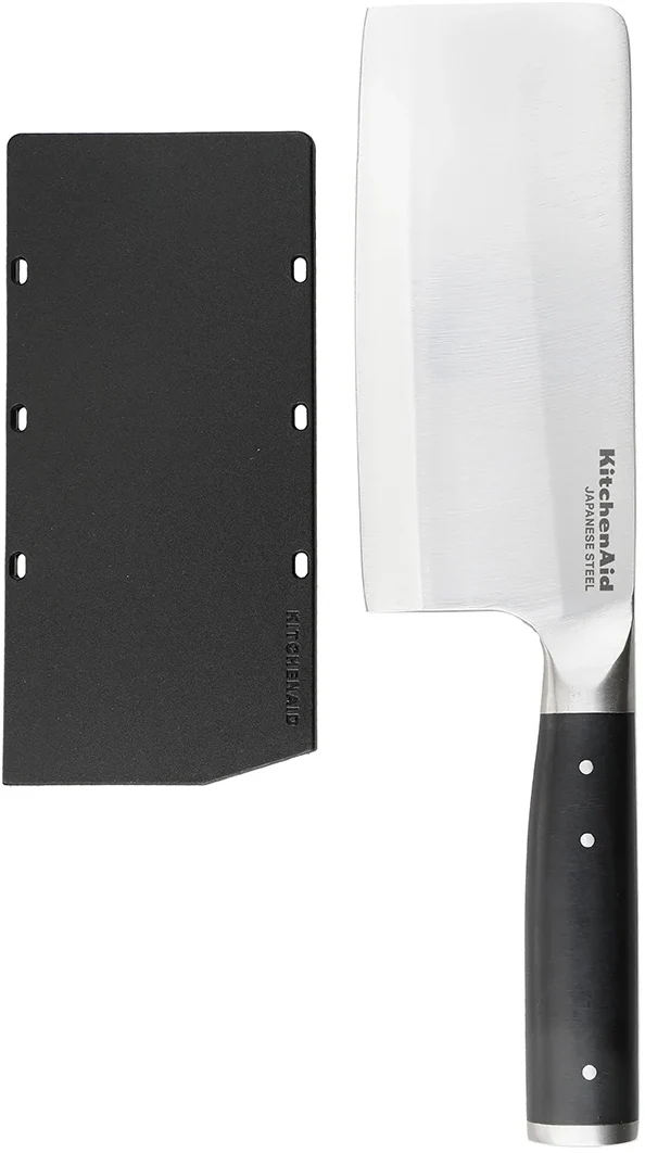 KitchenAid Hackmesser Gourmet Edelstahl 15 cm Schwarz/Silber - Spülmaschinenfest