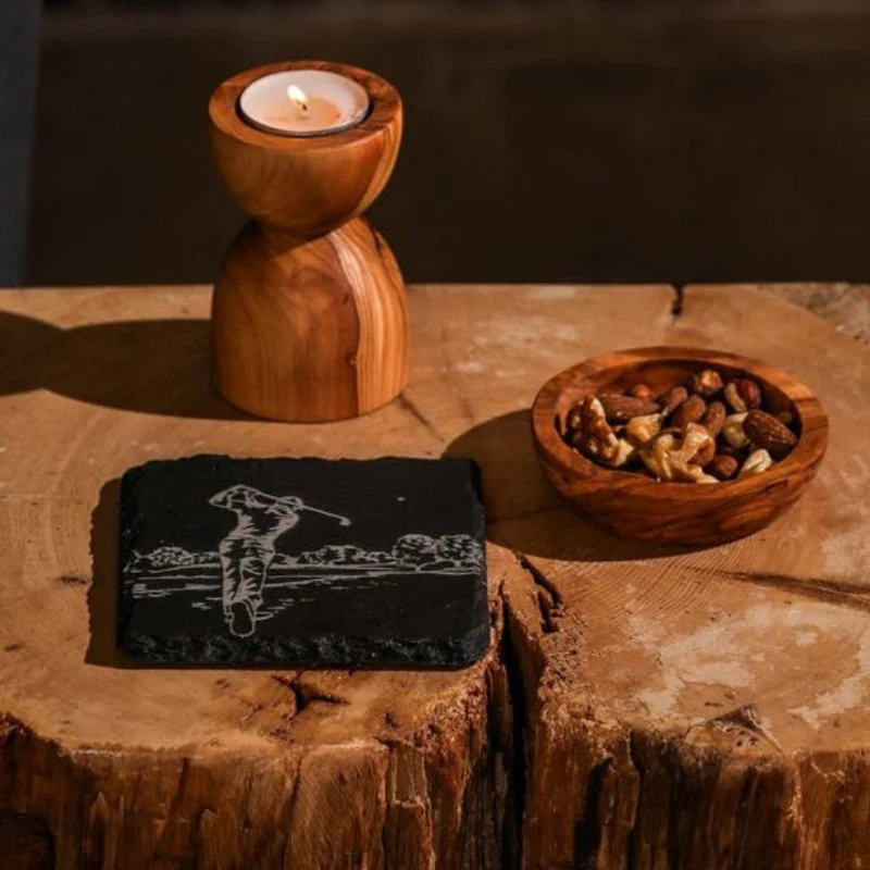 Posavasos individuales de pizarra Selbrae