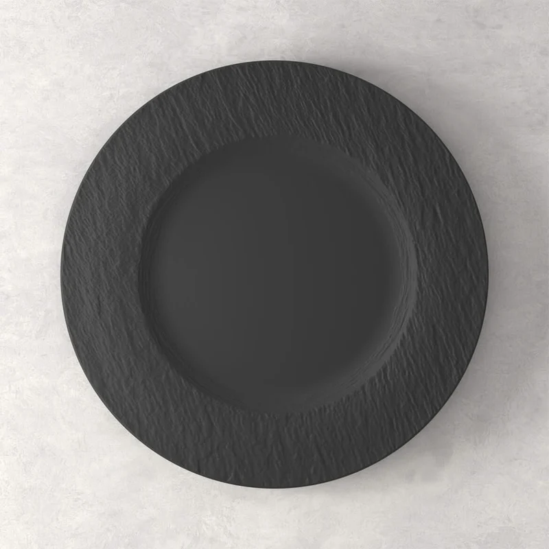 Villeroy & Boch Geschirrset Manufacture Rock - Schwarz - 12-teilig