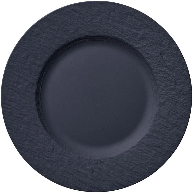 Villeroy & Boch Geschirrset Manufacture Rock - Schwarz - 12-teilig