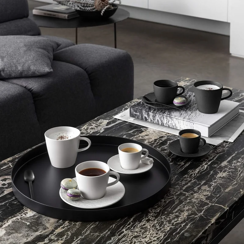 Villeroy & Boch Kaffeeuntertasse Manufacture Rock - Weiß - ø 16 cm