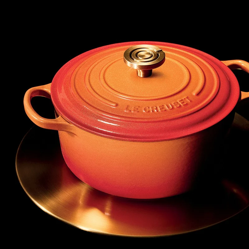 Cocotte Flamme Dorée redonda Ed. Especial Centenario Le Creuset