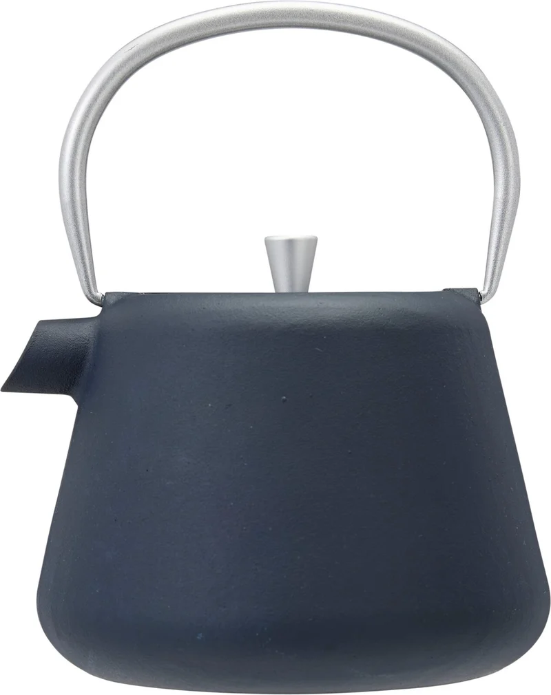 Cookinglife Teekanne Gusseisen 1 L - Edelstahlfilter für losen Tee - Grau
