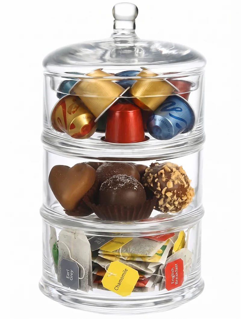 Cookinglife Bonbonniere Glas Ø 12,5 cm - Zum Aufbewahren und Präsentieren von Pralinen