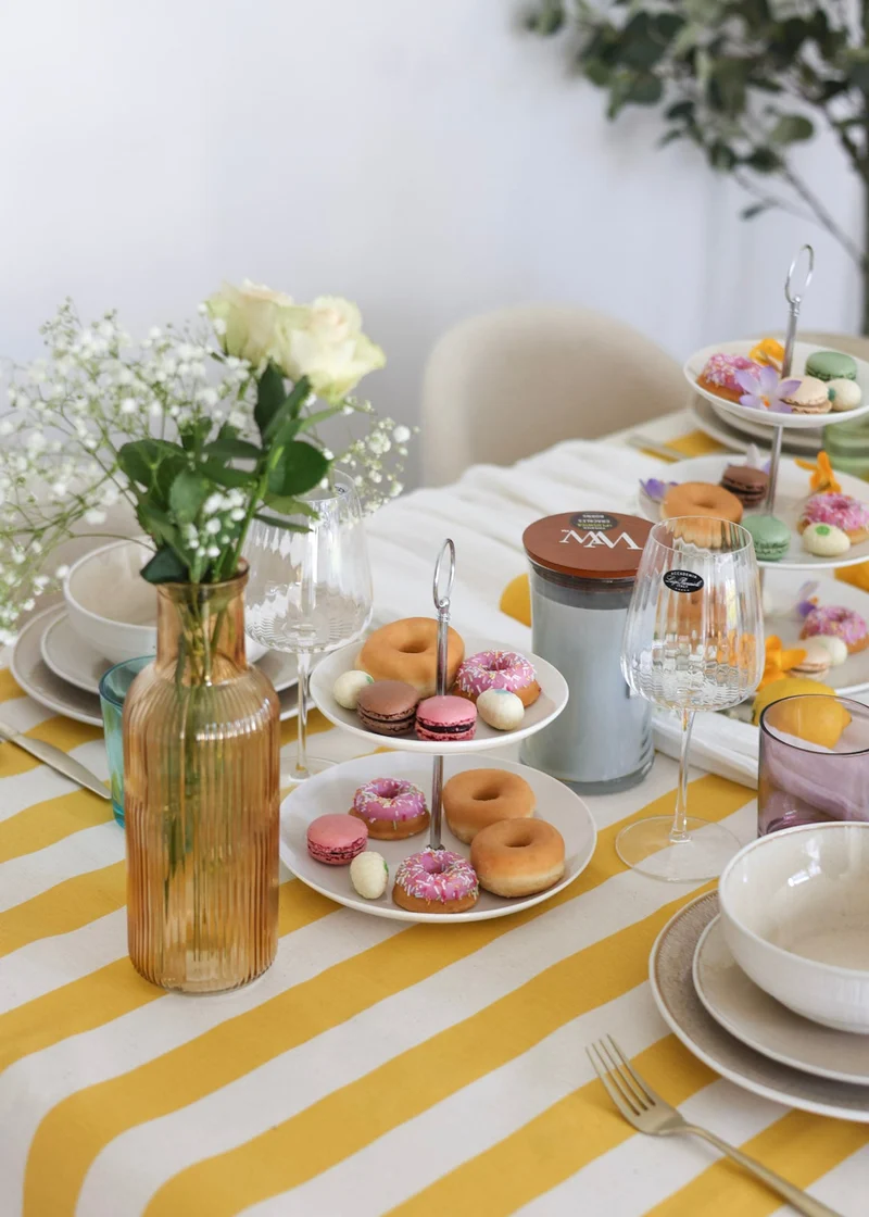 Cookinglife Porzellan-Etagere, 2-stöckig, Ø 17 & 21 cm – Servierturm für Vorspeisen und Desserts