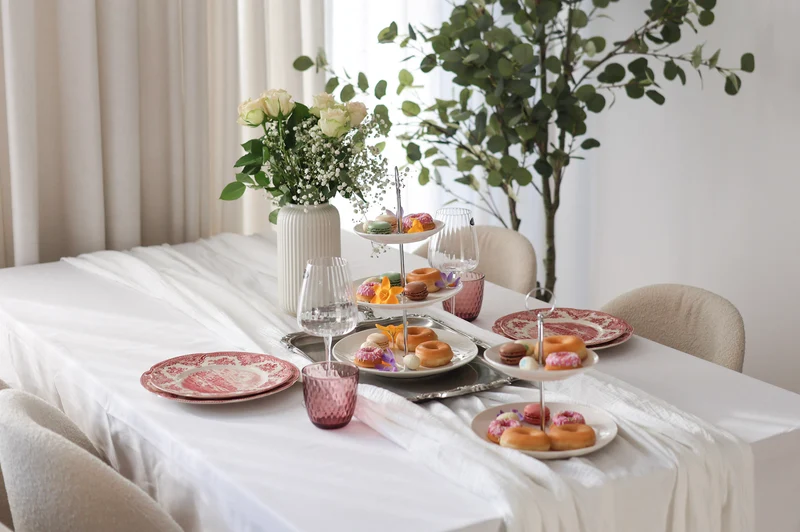 Cookinglife Porzellan-Etagere, 2-stöckig, Ø 17 & 21 cm – Servierturm für Vorspeisen und Desserts