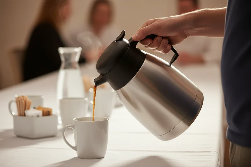 Cookinglife Doppelwandige Thermoskanne RVS 1.5 Liter - Kaffeekanne für Warm und Kalt