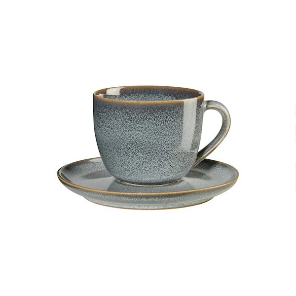 ASA Selection saisons Cappuccinotasse mit Unterteller, denim