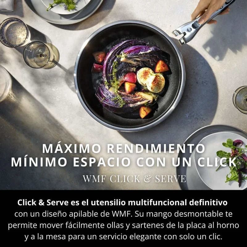 Mango de acero inoxidable desmontable Click & Serve WMF