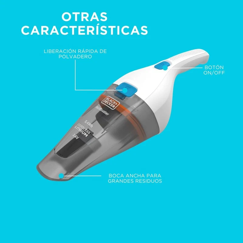 Aspirador de mano Inalámbrico Dustbuster 3,6V Black&Decker